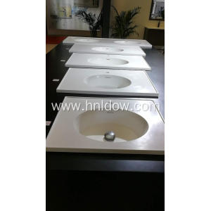 Stone resin double bowl washbasin for bathroom